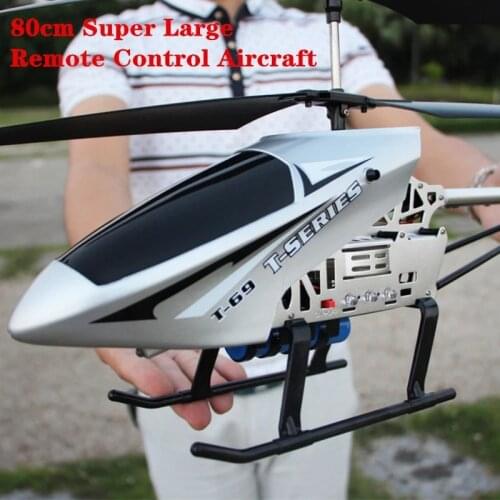 80cm Super Large 2.4G Remote Control Aircraft anti-Fall Rc Helicopter Drone Model Outdoor alloy RC Aircraft Adult toys kids toy