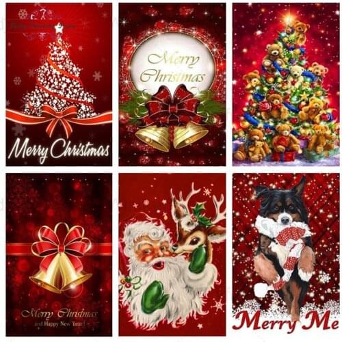 DIY Diamond Painting 5D Christmas Tree Bell Santa Full Drill Cross Stitch Kits Diamond Embroidery Merry Christmas Handmade Gift