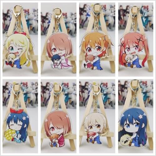 Anime Wataten An Angel Flew Down to Me Keychain Figure Hoshino Miyako Hana Shirosaki Hoshino Acrylic Bag Pendant Keyring Gift