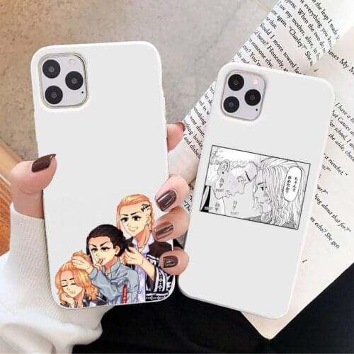 Tokyo Revengers manjiro sano Phone Case White Candy Color for iPhone 11 12 mini pro XS MAX 8 7 6 6S Plus X SE 2020 XR