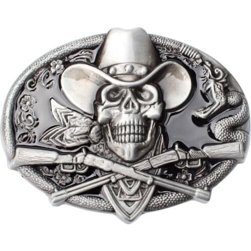 Skull skeleton belt buckle Belt DIY accessories Western cowboy style Smooth belt buckle Punk rock style k13