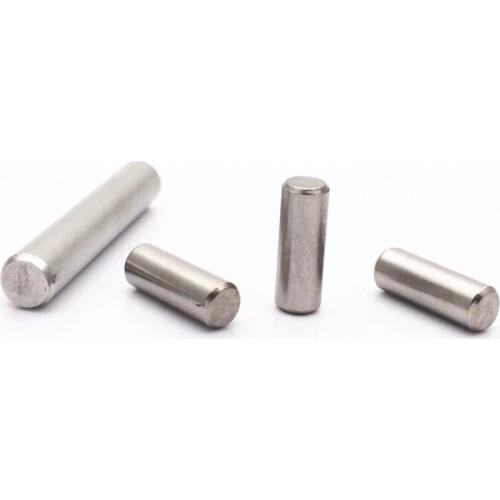 50pcs M2 304 stainless steel cylindrical pins direct double head chamfer pin positioning dowels fixed dowel GB119 4mm-30mm lon