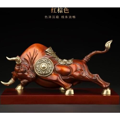 2021 Good luck FENG SHUI decorative statue HOME company SHOP store Efficacious Talisman Money Drawing Fortune Stock market bull
