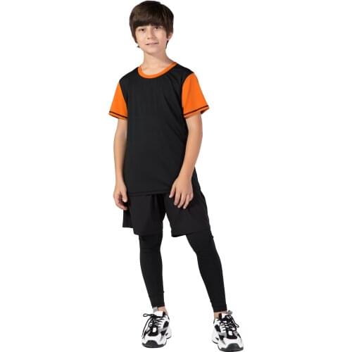 Kids T Shirt Short Sleeve Boys&Girls Tops Sportswear T-Shirts Football Basketball Running Quick Dry Children Summer Clothes 2021