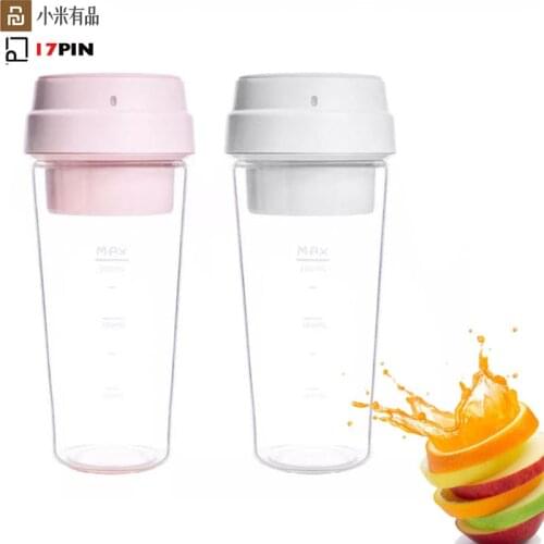 Youpin 17Pin 400ML Electric Juicer Electrical Mini Fruit Vegetable Orange Juice Blender 400ml Pink /White Cup For Child Outdoor