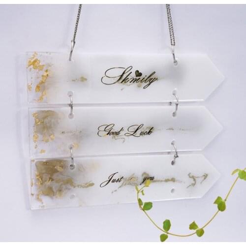 Resin Crystal Epoxy Door Number Plate Indicator Signs Welcomes Hanging Tags Mold N1HE