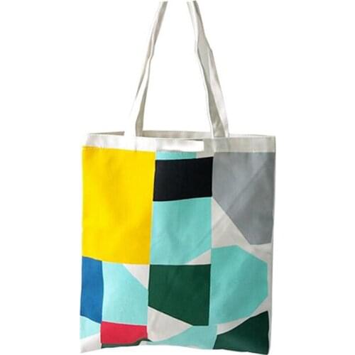 Pocket Square Shopping Bag Eco-friendly Folding Reusable Portable Shoulder Handbag For Travel Grocery Bags