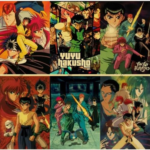 Canvas Painting Japanese Cartoon Anime YuYu Hakusho Wall Art Nordic Posters and Prints Pictures for Living Kids Room Decor