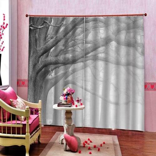 Classic Home Decor 3D Curtains Tree Curtain Digital Print Curtain For Living room Decoration 3D Blackout Drapes
