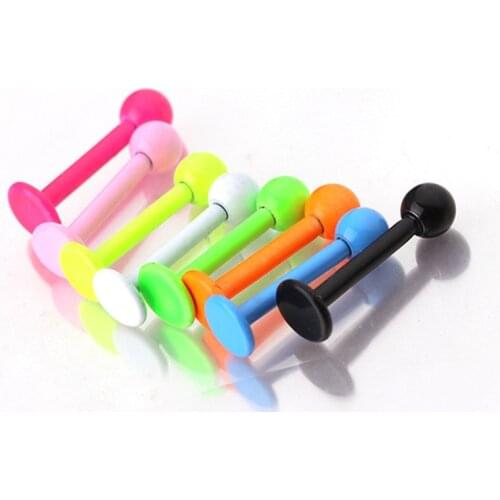 7/8/10pcs/lot Stainless Steel Tongue Piercing Ring Mix Tongue Barbell Lot Ear Nipple Piercing Ring Pircing Lengua Lote