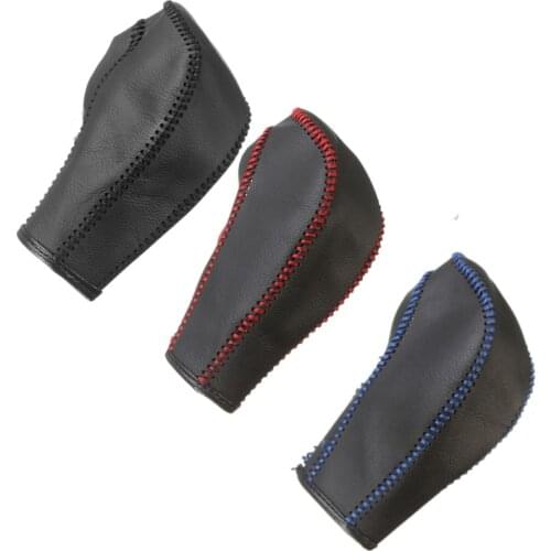 Leather Gear Shift Knob Cover For Chevrolet /Cruze Captiva 2011 2012 2013 Automatic Transmission Hand-Stitched DIY