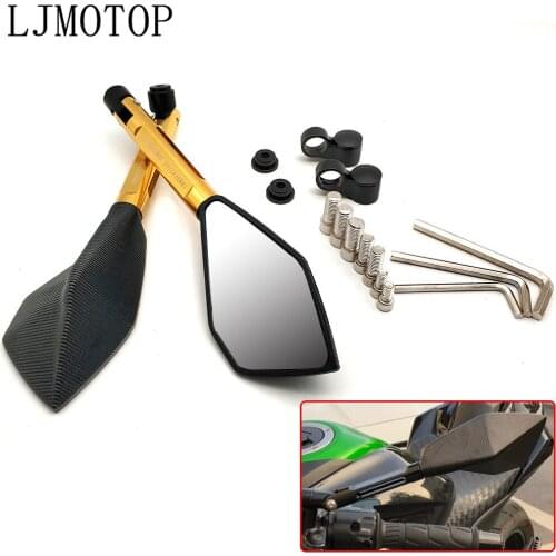 CNC Motorcycle Mirrors Moto Rearview Mirrors Side Mirrors accessories For Suzuki GSXR400 GT250 GT550 RG500 RGV250 VS800 VZ800