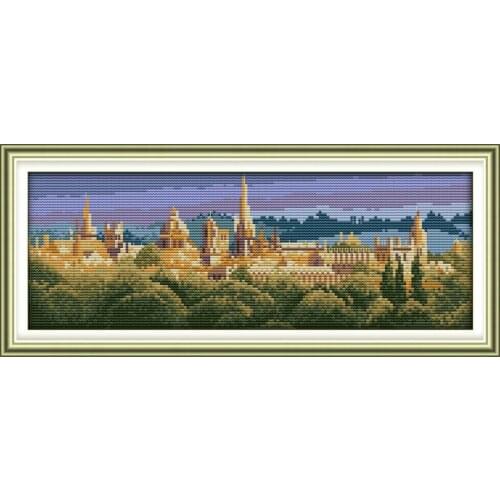 Everlasting Love Oxford Chinese Cross Stitch Kits Ecological Cotton Stamped Printed 11CT DIY New Year Christmas Decorations Gift