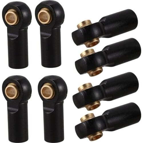 8Pcs M3 Ball Joint Link Bar Rod Seals Ball Head Tie Rod End For 1/10 RC Truck Car Truck Buggy Black