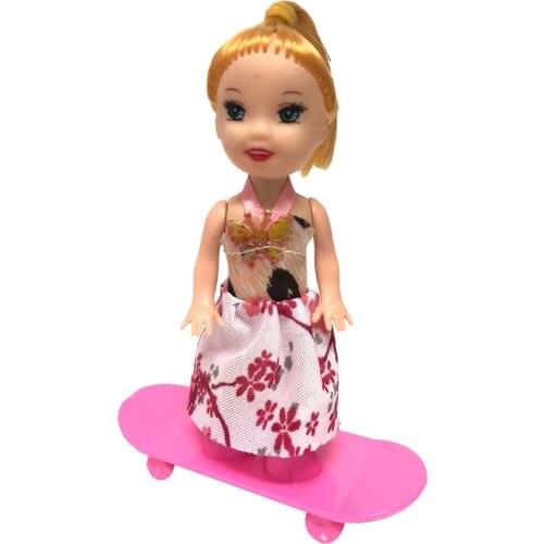 NK 1 Pcs Mini Doll Furniture Fashion Sport Scooter Funny Toys For Barbie Doll Sister Kelly 1:12 Doll Dollhouse Accessories 011