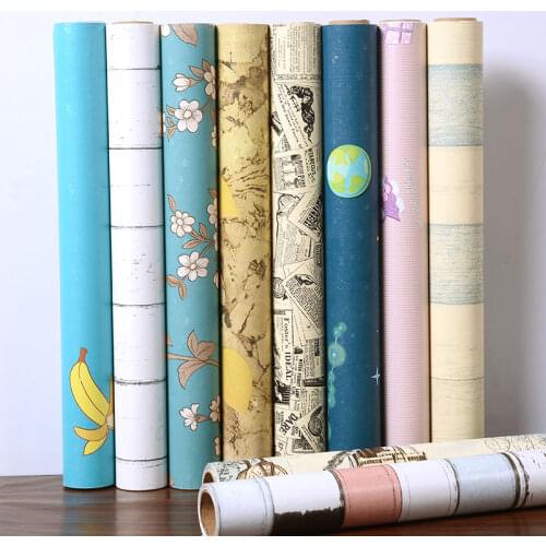 Wallpaper self-adhesive PVC waterproof moisture-proof self-adhesive wallpaper cute cartoon bedroom desk renovation stickers