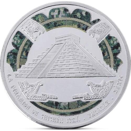 Maya Silver Commemorative Coins Mexico Prophecy Calendar Pyramid Aztec Medals Mayan Civilization Religion Culture Gifts