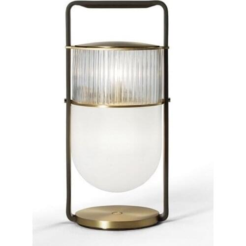 Modern portable glass table lamp Nordic luxury living room bedroom bedside study room decoration lamp