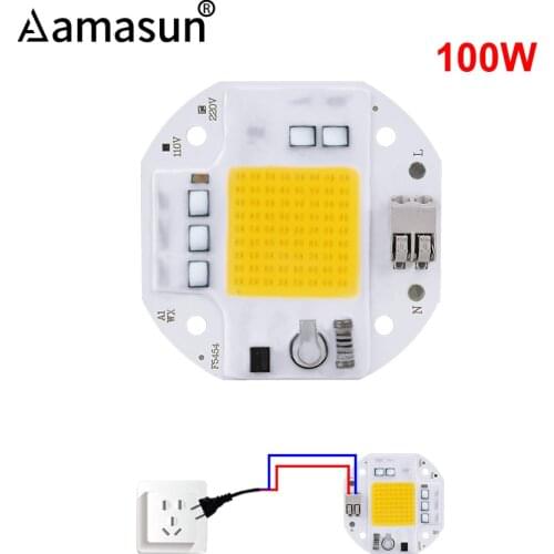 Welding Free 100W 70W 50W COB LED Chip for Spotlight Floodlight 220V 110V Integrated LED Light Beads Aluminum F5454 White Warm