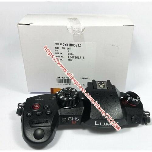 Repair Parts For Panasonic Lumix DC-GH5S Top Cover Shell Case Ass'y Mode Dial Shutter Button (Black) 2YM1MC571Z