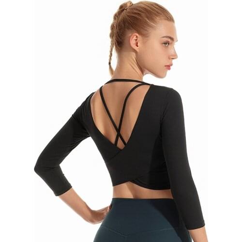 Women Sportwear Bra and T Shirt 2PCS Set 3/4 Sleeves Quick Dry Middle Impact Exercise Suits Running Tracksuits