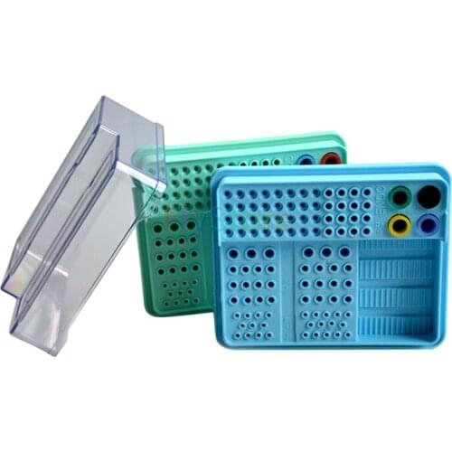 1pcs Dental Endo Storage & Disinfection Box Case for Endo Burs Files dental sterilization Instrument For Dentist Lab