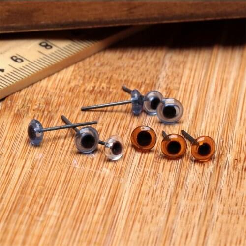 150 Pairs Safety Glass Eyes 5mm for Needle Felting Sewing Bear Dolls Puppet Stuffed Animal Toy Blue/Brown/Clear Crafts DIY Tool