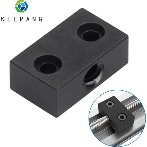 3D Printer Nut Support Trapezoid T8 Lead Screw Nut Seat Support Lead 8mm Pitch 2mm For Ender 3 CR10 CR10S Lead Screw Nut Bracket