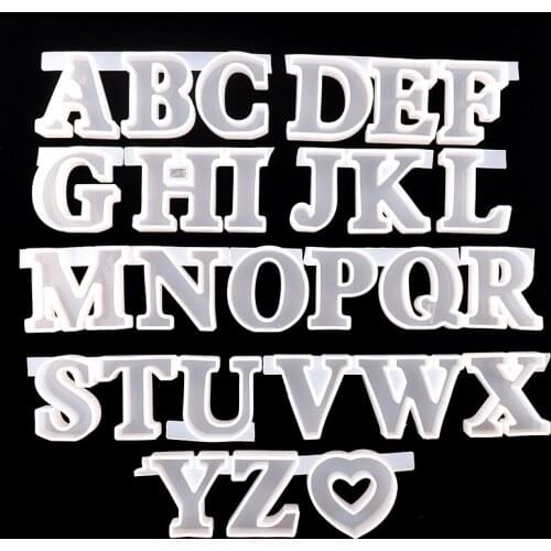 27 Pcs Letters Silicone Mold Jewelry Kits Clear Alphabet Resin Molds Making DIY Crafts Supplies Wholesale