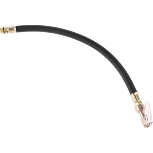 Car Tire Air Inflator Hose 1/4" Vehicle Threaded Fast Self-locking Chuck Pressure Gauge Air Inflator Rubber Hose Tube