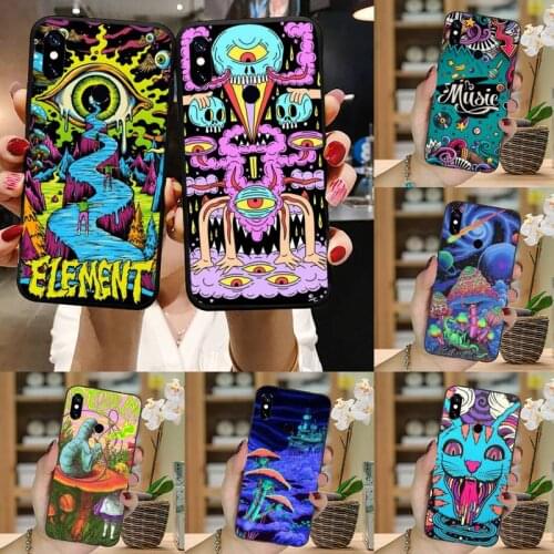 Colourful Psychedelic Trippy Art Phone Case For Xiaomi Redmi note 7 8 9 pro 8T 9A 9S Mi Note 10 Lite pro