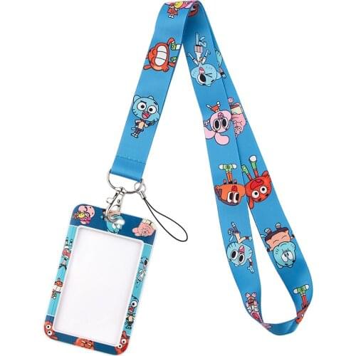 DZ1588 Anime Icons Key lanyard Car Keychain Personalise Office ID Card Pass Gym Mobile Phone Key Ring Badge Holder Jewelry