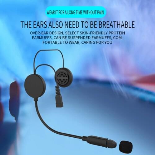 Motorcycle Helmet BT Headset Intercom with FM Radio Helmet Intercom Motorcycle Communication System with Handsfree Calls Voice