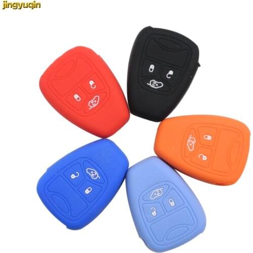 Jingyuqin 50pc for Dodge JCUV Dart Journey Jeep Wrangler Grand Cherokee Compass Longitude Patriot Chrysler300c Silicone Key Case