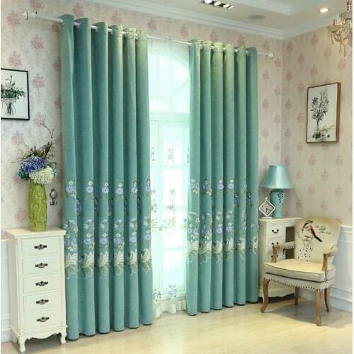 Green modern luxury high quality cashmere blackout curtains for living room bedroom modern classic villa hotel bedroom curtains