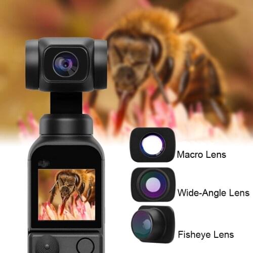 Magnetic Install Wide-Angle Macro Fisheye Lens for DJI Pocket 2 Vlog Shooting Pocket Handheld Gimbal Camera Lenses Accessories