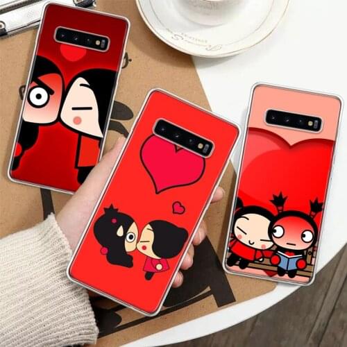 Cute cartoon Pucca Garu Silicon Phone Case For Samsung Galaxy A51 A71 A70 A50 A40 A30 A20E A10S A01 A21 A6 A7 A8 A9 Plus + Cover