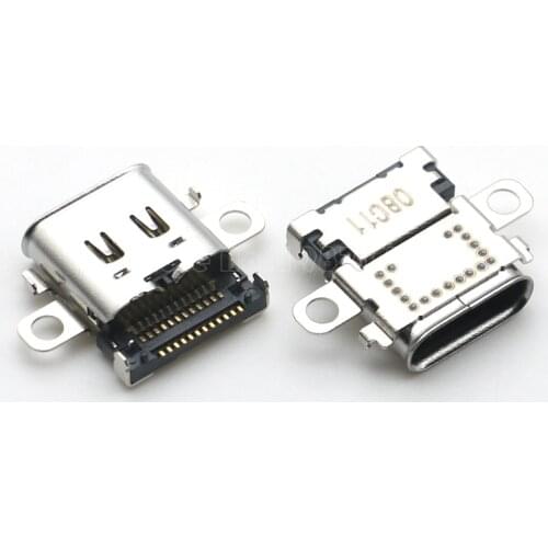 10pcs Micro USB 24pin mini Connector Mobile Charging port For NS Nintendo switch Console Type-C Power Repair replacement