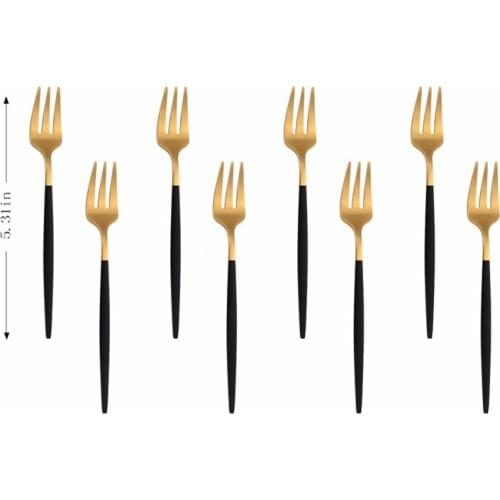 Hot Sale Matte Cutlery Set Stainless Steel Tea Fork Complete Dinnerware Western Kitchen Tableware Flatware Set Matte Silverware