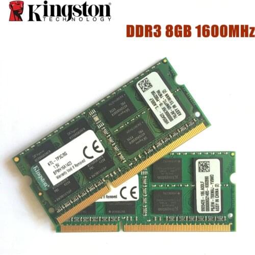 Free Shipping Kingston 8GB PC3-12800S DDR3 1600Mhz 8gb Laptop Memory 8G PC3 12800S 1600MHZ Notebook Module SODIMM RAM