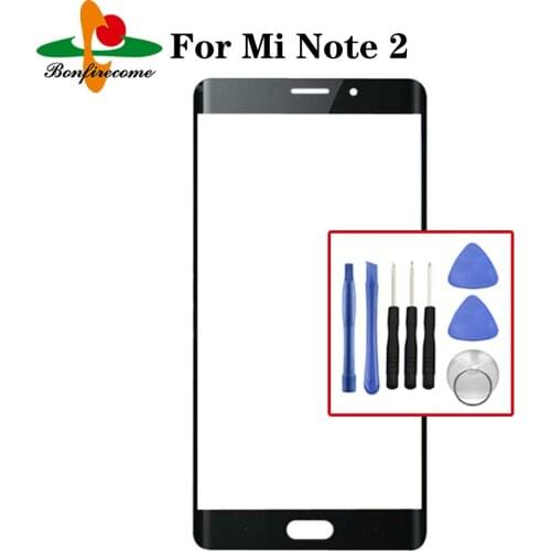 Original quality Touch Screen 5.7" For Xiaomi Mi Note 2 Note2 Glass Digitizer Front Outer Panel Lens Replacement Repair Part