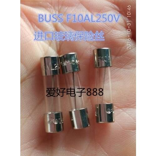 Original new 100% glass fuse tube 5*20 F10AL250V BK1/S500-10-R