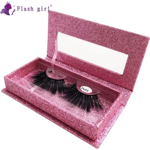1 Pair 25mm Eyelashes High Quality Natural Long Faux Mink Lashes Reusable Fake Eyelash Makeup Tools FL05