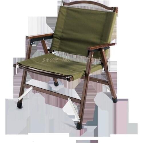 Folding chair solid wood portable outdoor leisure park chair fishing chair
