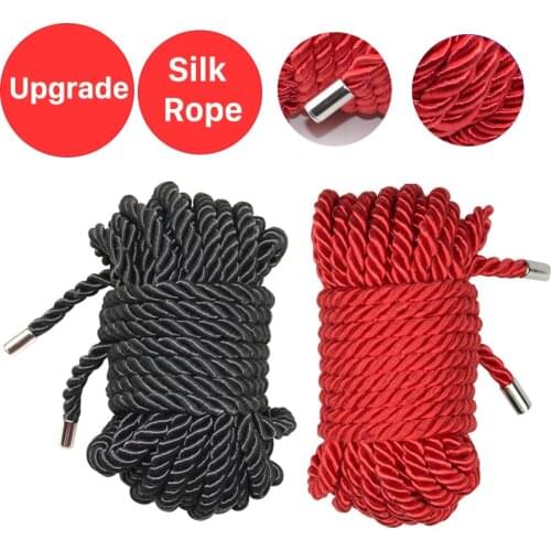 10M Upgrade Soft Silk Rope Sex Bondage Restraint Slave Roleplay Sex Toys For Women Couples Adult Game Product Erotic Bdsm Fetish