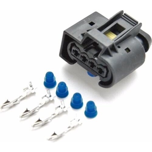 10pcs/lot 4 Pin/Way Ignition Coil Plug Connector Socket Housing With Terminal Seal For Porsche