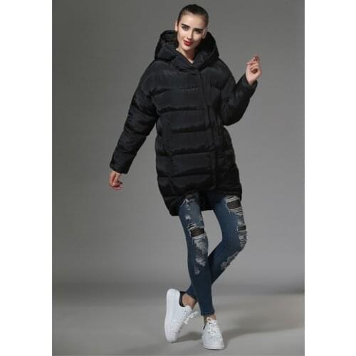 2018 Womens casual style thick down jacket large size new winter coat simple atmospheric