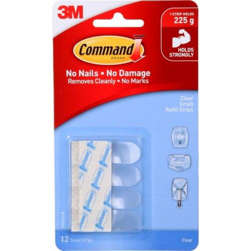 4packs X 3M Command Clear Small Refill Strips command stirps 17024CLR-ES