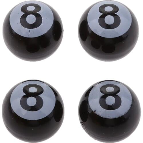 4 Pieces Custom 8 Ball Metal Air Cap Covers for Car Motorcycle Bicycle Wheels
