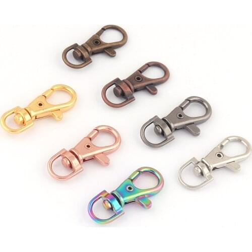 9mm Rose Gold Swivel Clasps Claw Lobster Clasps Metal Lanyard Hook Purse Bag Handbag Clasps Trigger Webbing Clasps
